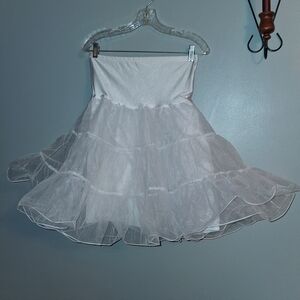 Grace Karin White Whimsical Fairycore Babydoll Layered Skirt